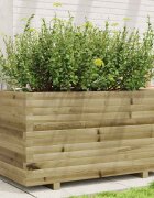 vidaXL Градинска кашпа 90x60x495 см импрегнирано борово дърво