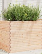 vidaXL Градинска кашпа 90x60x685 см масивна борова дървесина
