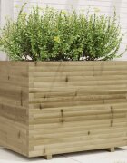 vidaXL Градинска кашпа 90x60x725 см импрегниран бор