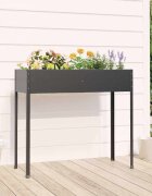 vidaXL Градинска кашпа антрацит 1005x405x90 см поцинкована стомана