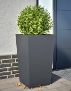 vidaXL Градинска кашпа антрацит 45x45x75 см стомана
