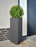 vidaXL Градинска кашпа антрацит триъгълна 40x345x75 см стомана