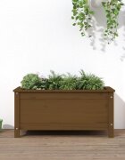 vidaXL Градинска кашпа меденокафява 825x40x39 см бор масив