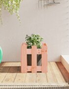vidaXL Градинска кашпа с дизайн на ограда 30x30x30 см дугласки масив