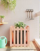 vidaXL Градинска кашпа с дизайн на ограда 60x60x60 см дугласки масив