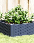 vidaXL Градинска кашпа с колчета синьо сив 425x425x285 см PP