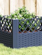 vidaXL Градинска кашпа с колчета синьо сив 435x435x435 см PP