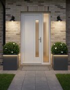 vidaXL Градинска кашпа с LED осветление 2 бр. Антрацит 40 x 40 x 40 cm
