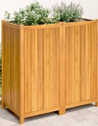 vidaXL Градинска кашпа с вложка 100x50x100 см масивна акация