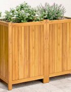 vidaXL Градинска кашпа с вложка 100x50x75 см масивна акация