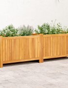 vidaXL Градинска кашпа с вложка 153x385x50 см масивна акация