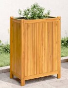 vidaXL Градинска кашпа с вложка 54x31x75 см масивна акация