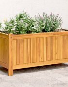vidaXL Градинска кашпа с вложка 80x42x40 см масивна акация