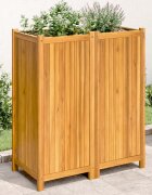 vidaXL Градинска кашпа с вложка 84x42x100 см масивна акация