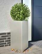 vidaXL Градинска кашпа триъгълна 50x43x75 см неръждаема стомана