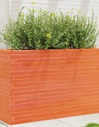 vidaXL Градинска кашпа восъчнокафяв 110x40x685см борово дърво масив