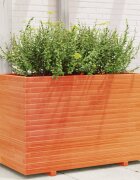 vidaXL Градинска кашпа восъчнокафяв 110x60x72 см борово дърво масив