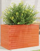 vidaXL Градинска кашпа восъчнокафяв 70x40x455 см борово дърво масив
