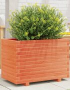 vidaXL Градинска кашпа восъчнокафяв 70x40x495 см борово дърво масив