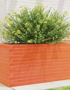 vidaXL Градинска кашпа восъчнокафява 90x40x455см борово дърво масив