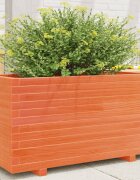 vidaXL Градинска кашпа восъчнокафява 90x40x495см борово дърво масив
