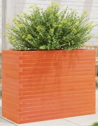 vidaXL Градинска кашпа восъчнокафява 90x40x685см борово дърво масив