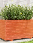 vidaXL Градинска кашпа восъчнокафява 90x60x495 см бор масив