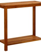 vidaXL Градинска конзолна маса 80x35x75 см акациево дърво масив