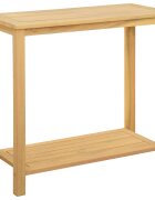 vidaXL Градинска конзолна маса Светъл акация 80 x 35 x 75 cm
