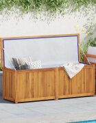 vidaXL Градинска кутия 150x50x55 см тиково дърво масив