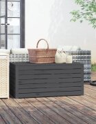 vidaXL Градинска кутия сива 101x505x465 см масивна борова дървесина