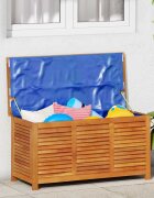 vidaXL Градинска кутия за съхранение 113x50x56 см акациево дърво масив