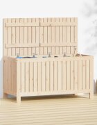vidaXL Градинска кутия за съхранение 121x55x64 см бор масив