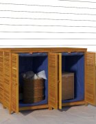 vidaXL Градинска кутия за съхранение 140x87x104 см акация масив