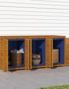 vidaXL Градинска кутия за съхранение 210x87x104 см акация масив