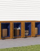 vidaXL Градинска кутия за съхранение 280x87x104 см акация масив