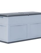 vidaXL Градинска кутия за съхранение 320 л сиво-черна