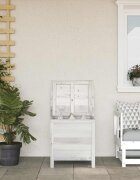 vidaXL Градинска кутия за съхранение бяла 50x49x565 см чам масив