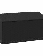 vidaXL Градинска кутия за съхранение черна 110x50x58 см полиратан