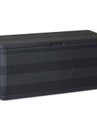 vidaXL Градинска кутия за съхранение черна 117x45x56 см