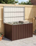 vidaXL Градинска кутия за съхранение кафява 109x67x65 см