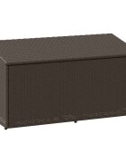 vidaXL Градинска кутия за съхранение Кафява 110x50x58 cm Поли ратан