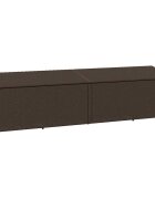vidaXL Градинска кутия за съхранение кафява 220x50x58 см полиратан