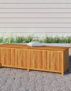 vidaXL Градинска кутия за съхранение колела 150x50x58 см акация масив