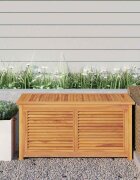 vidaXL Градинска кутия за съхранение с чанта 114x50x58 см тик масив