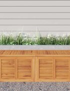 vidaXL Градинска кутия за съхранение с чанта 150x50x55 см тик масив