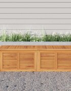 vidaXL Градинска кутия за съхранение с чанта 175x50x55 см тик масив