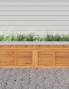 vidaXL Градинска кутия за съхранение с чанта 200x50x55 см тик масив