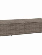 vidaXL Градинска кутия за съхранение сива 220x50x58 см полиратан