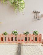 vidaXL Градинска леха с дизайн на ограда 150x30x30 см дугласки масив